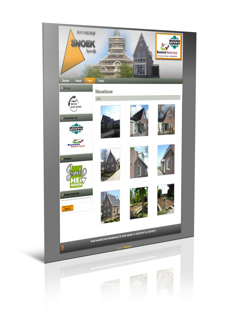 De nieuwe website van Snoekbouwbedrijf.nl