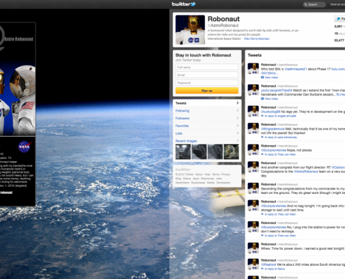 Twitter from space AstroRobonaut