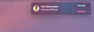 Telefoon aannemen op Mac met Yosemite en IOS 8