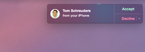 Telefoon aannemen op Mac met Yosemite en IOS 8