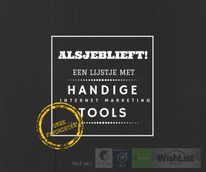 Lijstje met Internet Markerting Tools