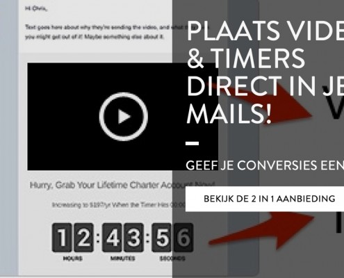 Plaats bewegende videos en timers in de emails die je stuurt